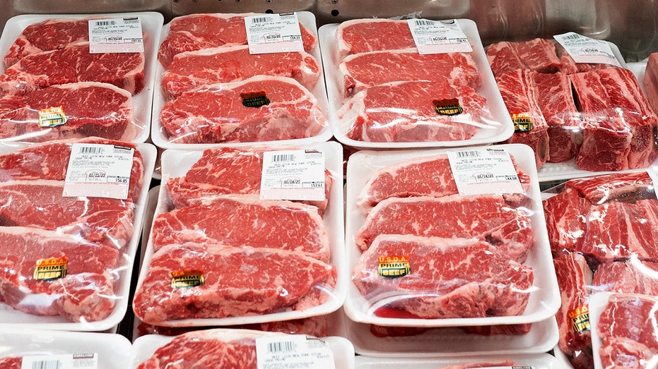 beef in supermarket