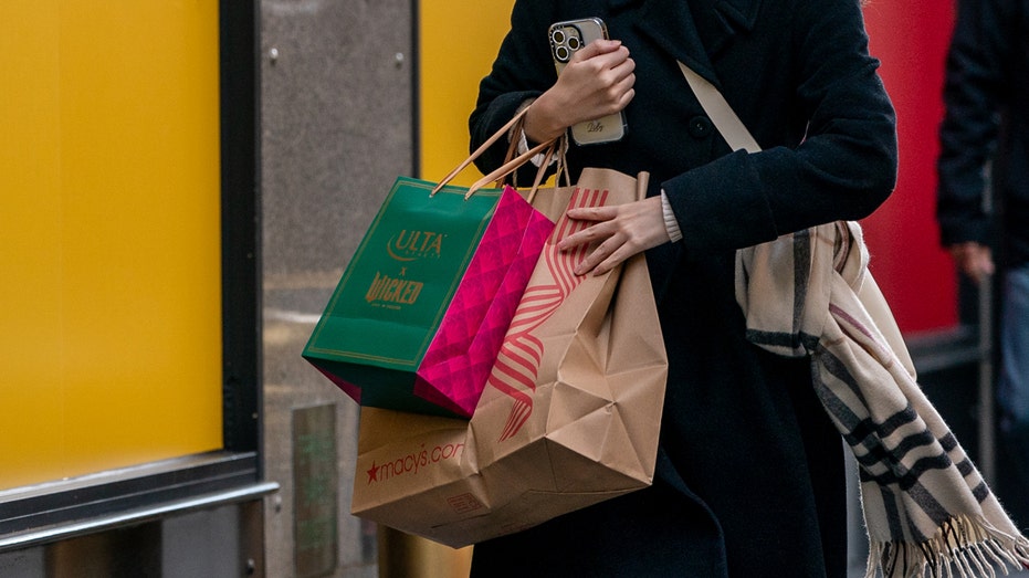 Woman holding shopping bags