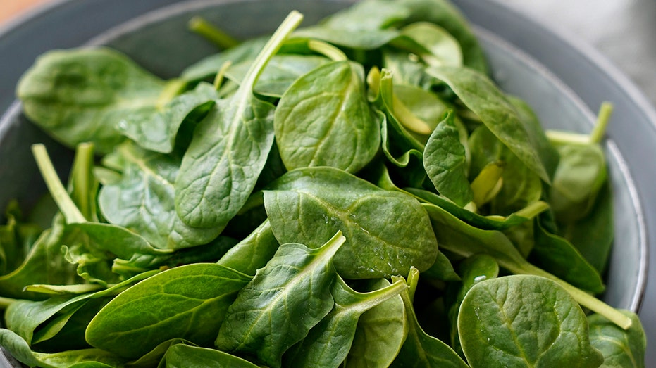 Spinach in a bowl