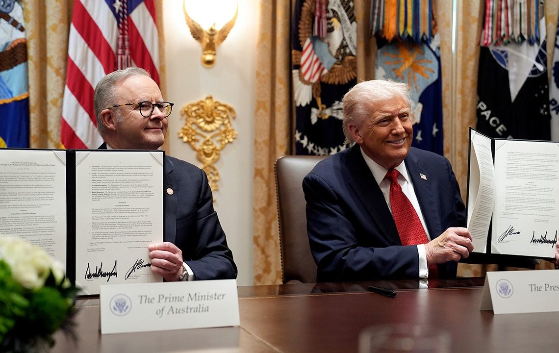 Trump, Australian PM sign $8.5B critical minerals deal to counter China dominance in rare earths