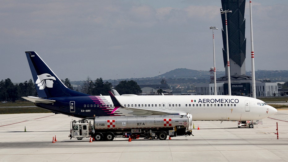Aeromexico plane parked on tarmac