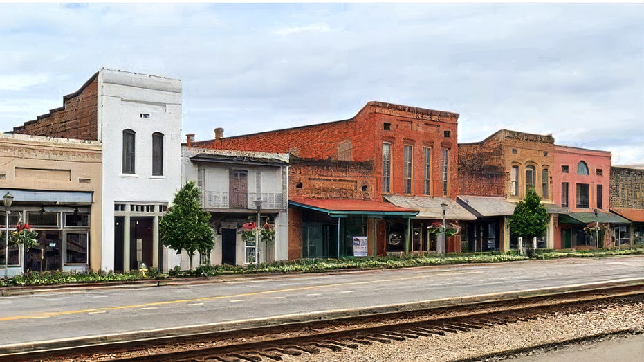 Storefronts in Brewton, Alabama.