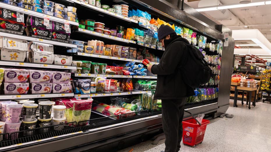 Shopper at a grocery store
