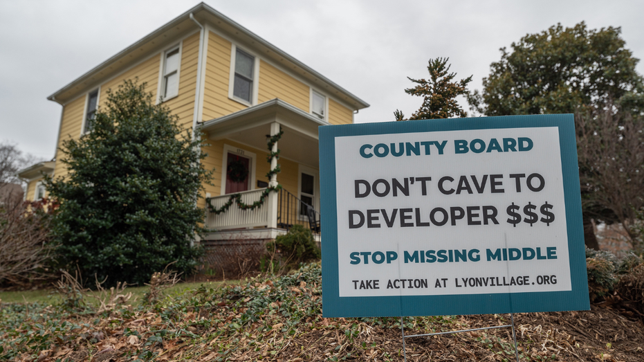 A sign opposing a zoning deregulation proposal in Arlington, Virginia.