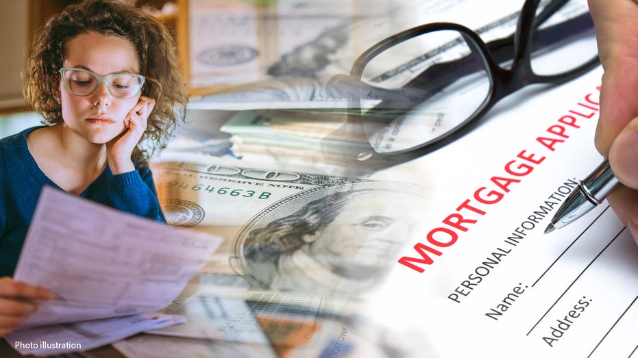 A person looking at mortgage documents